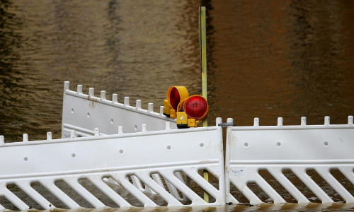 Hochwasser-Absperrung (Archiv)