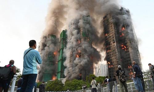 Brand in Hongkong am 26.11.2025