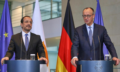 Nikos Christodoulides und Friedrich Merz am 14.11.2025