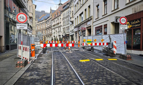 Absperrung für Weihnachtsmarkt am 26.11.2025