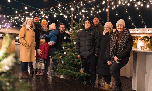 Marion Thomsen (BLSK), Frank Hegele (Soldekk / SNODEKK), Dr. Nicolas Petrek (Soldekk / SNODEKK) & Kids, Falk-Martin Drescher (Kultviertel), Nourdin Tires (Feinkostkomplizen), Alexander von Krosigk (Café BRUNS), Petra Kricke-Schoene (BLSK), Fenja Nietsch (eventives) (v. li.).