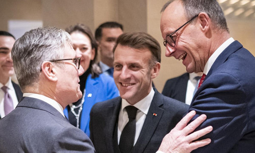 Starmer, Macron, Merz am 18.11.2025