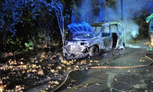 Abgemeldeter Citroen vollständig ausgebrannt (Archiv)
