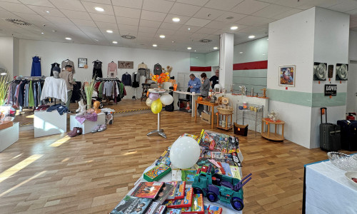 Pop-up-Store in der City Galerie Peine: Während des Foodtruck Festivals machte das Soziale Kaufhaus auf sich aufmerksam.