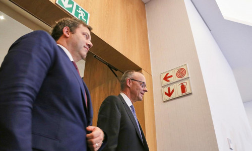 Lars Klingbeil und Friedrich Merz am 23.11.2025