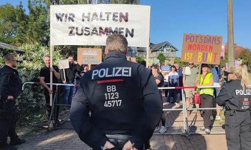 Demo gegen AfD-Wahlparty in Brandenburg (Archiv)