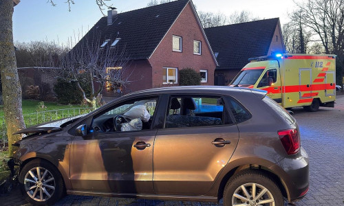 In Wohngebiet mit Baum kollidiert (Archiv)