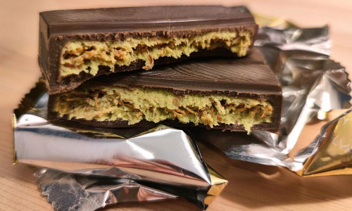 Als "Dubai-Schokolade" verkaufte Schokolade mit Pistaziencreme (Archiv)