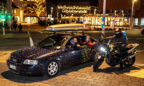  Marc Gähwler verbreitet mit seinem Audi Weihnachtsfreude.