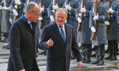 Friedrich Merz und Donald Tusk am 01.12.2025