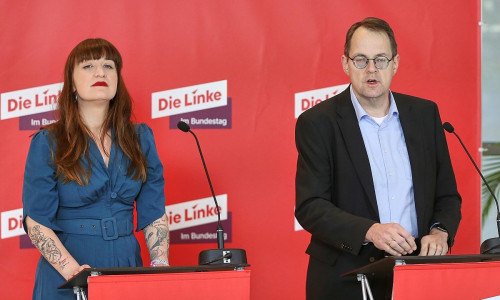 Heidi Reichinnek und Sören Pellmann am 02.12.2025