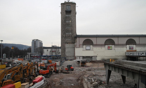 Stuttgart-21-Baustelle am Stuttgarter Hauptbahnhof