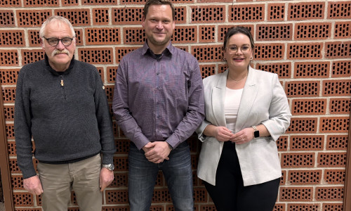 Uwe Weiß (li.), Dennis Grühl und Lena-Sophie Laue.