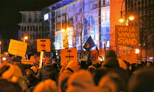 Demo vor der CDU-Parteizentrale am 02.02.2025