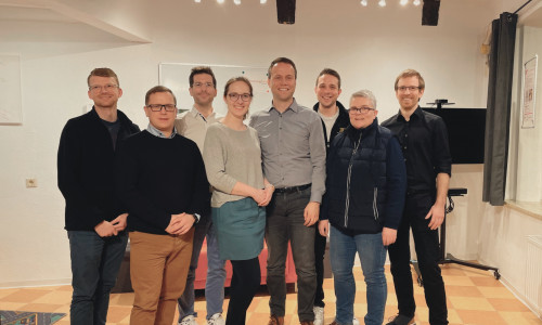 (v.l.n.r.) Christian Northe, Andre Volke, Christopher Pieper, Susanne Sobottke, Dennis Berger, Hannes Deeken, Katrin Fricke, Benjamin Schilling. Es fehlt: Niklas Haar