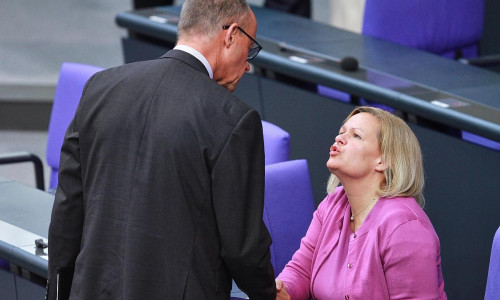 Friedrich Merz und Nancy Faeser (Archiv)