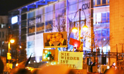 Demo vor der CDU-Parteizentrale am 02.02.2025