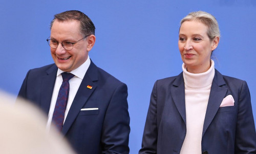 Tino Chrupalla und Alice Weidel am 24.02.2025