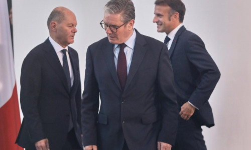 Scholz, Starmer, Macron (Archiv)