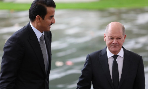 Tamim bin Hamad Al Thani und Olaf Scholz (Archiv)