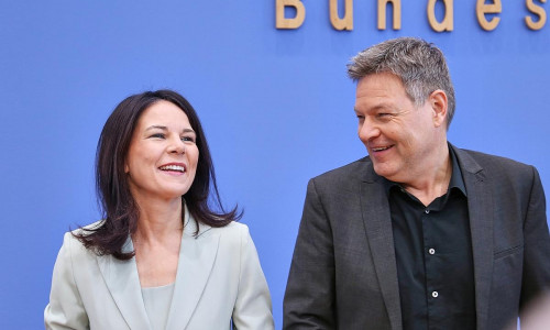 Annalena Baerbock und Robert Habeck am 24.02.2025