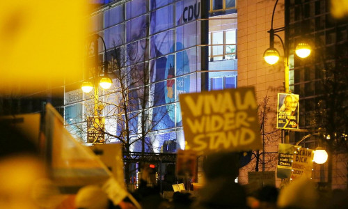 Demo vor der CDU-Parteizentrale am 02.02.2025