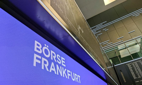 Anzeigetafel in der Frankfurter Börse