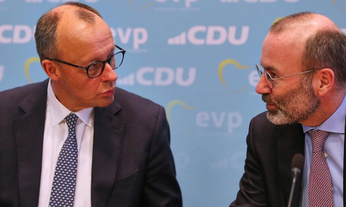 Friedrich Merz und Manfred Weber (Archiv)