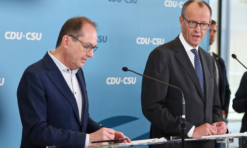 Friedrich Merz und Alexander Dobrindt am 14.03.2025