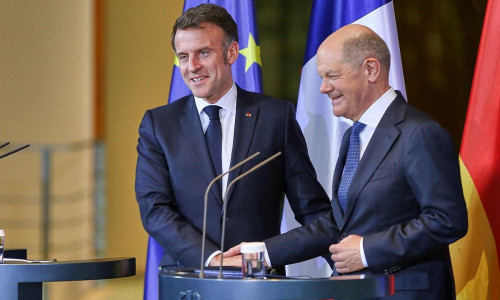 Emmanuel Macron und Olaf Scholz am 18.03.2025