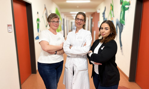 Das Diabetesteam (v. l.): Nicole Koch, Chefärztin Dr. Louisa van den Boom und Jennifer Lips.