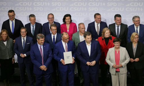 Unterzeichnung Koalitionsvertrag zwischen CDU, CSU und SPD am 05.05.2025