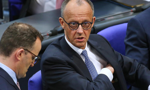 Jens Spahn, Friedrich Merz am 06.05.2025