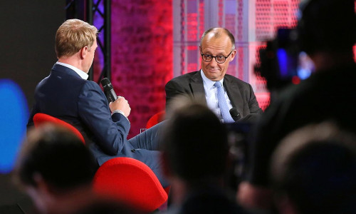 Markus Preiß und Friedrich Merz am 26.05.2025
