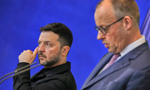 Wolodymyr Selenskyj und Friedrich Merz am 28.05.2025