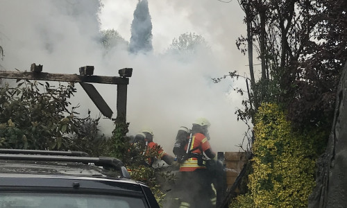 Die Feuerwehr im Einsatz.