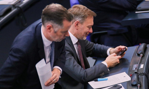 Christian Dürr und Christian Lindner im alten Bundestag (Archiv)