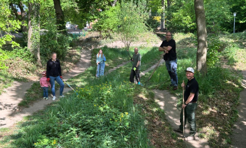 Am Wochenende wurde die BMX-Strecke in Schuss gebracht.