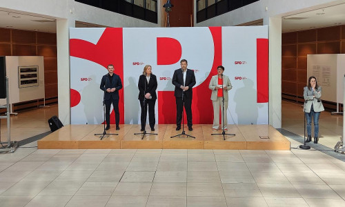 SPD-Pressekonferenz nach Gremiensitzung am 12.05.2025