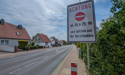 Die Halberstädter Straße wird halbseitig gesperrt.