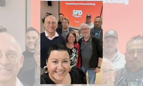 Der neue Vorstand des SPD-Gemeindeverbands Cremlingen: Vorne: Julia Perkowski, dahinter: Andreas Hettwer, Jutta Rosenkranz, Matthias Franz, dahinter: Malte Scheffler, Wilfried Ottersberg, Benjamin Vocke, Reinhold Briel