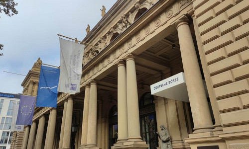 Frankfurter Börse am Börsenplatz in Frankfurt am Main