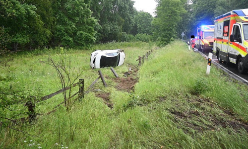 Verunfallter Pkw L 212 (Archiv)