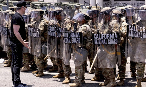 Aufmarsch der Nationalgarde in in Los Angeles im Juni 2025