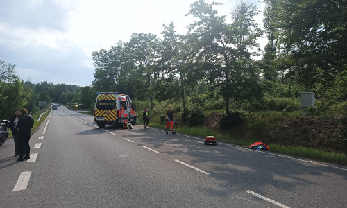 Die Unfallstelle an der B27.