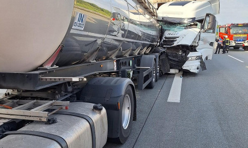 Der verunfallte LKW (Archiv)