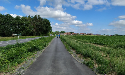 Der Neubau des Radweges entlang der K 104.