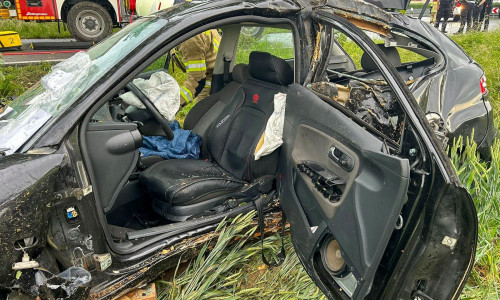 Der Fahrer musste aus dem Wagen befreit werden.