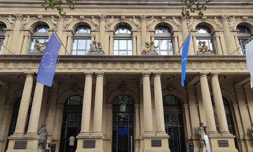 Frankfurter Börse am Börsenplatz in Frankfurt am Main