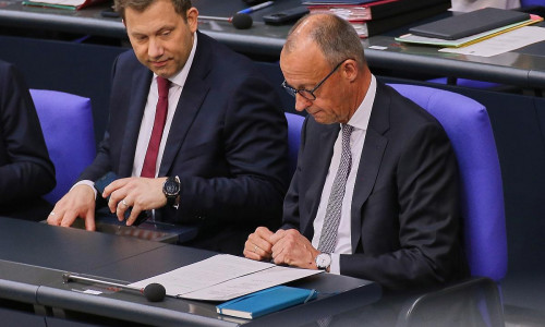 Lars Klingbeil und Friedrich Merz (Archiv)
